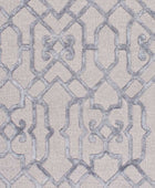 GREY GEOMETRIC HAND TUFTED CARPET