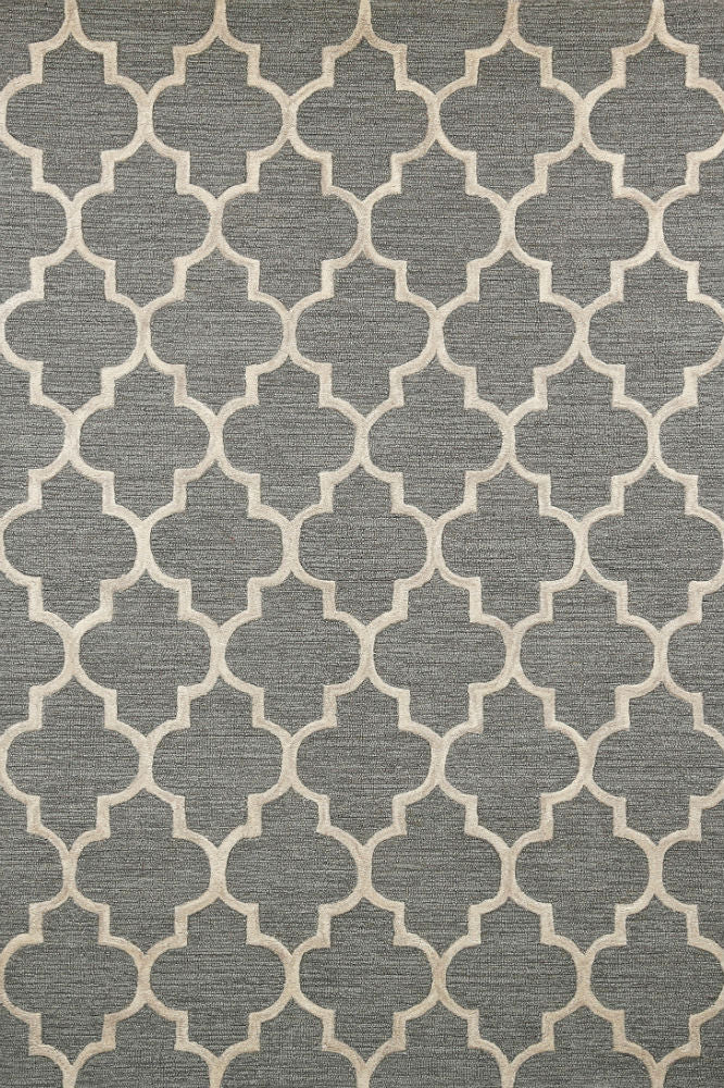 GREY MOROCCAN HAND TUFTED CARPET