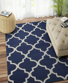 BLUE MOROCCAN HAND TUFTED CARPET - Imperial Knots