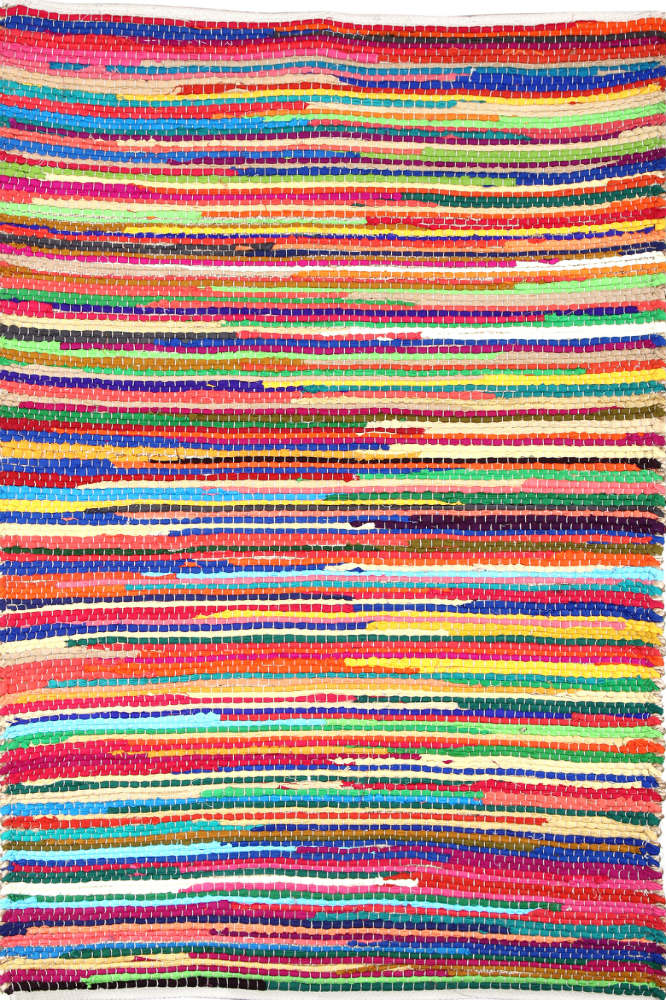 MULTICOLOR CHINDI JUTE HAND WOVEN DHURRIE