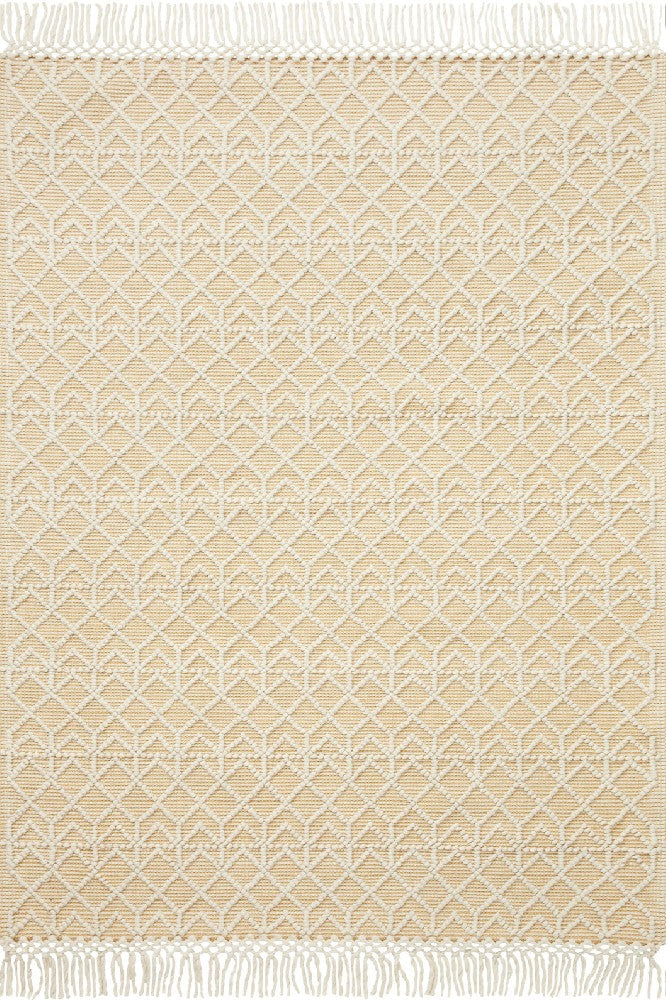 IVORY AND BEIGE KILIM HAND WOVEN DHURRIE