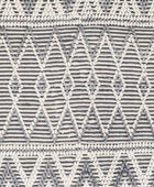 IVORY AND GREY KILIM HAND WOVEN DHURRIE