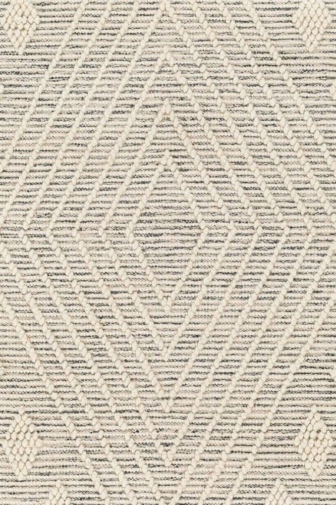 IVORY AND BLACK KILIM HAND WOVEN DHURRIE