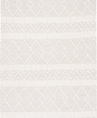 IVORY AND BLACK KILIM HAND WOVEN DHURRIE