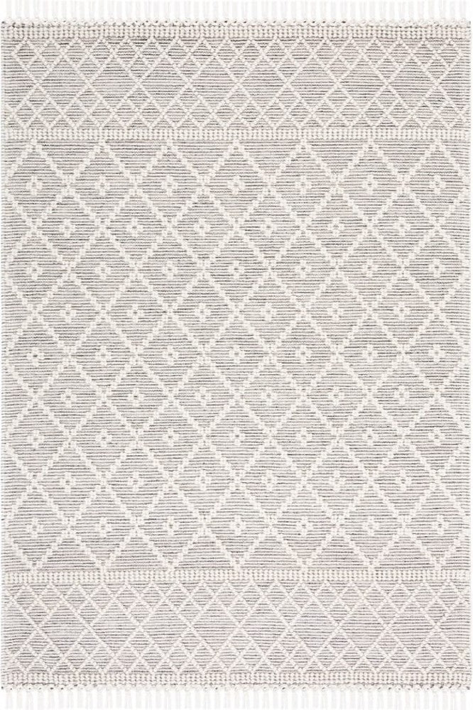 IVORY AND BLACK KILIM HAND WOVEN DHURRIE