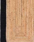 BLACK AND NATURAL JUTE HAND WOVEN DHURRIE