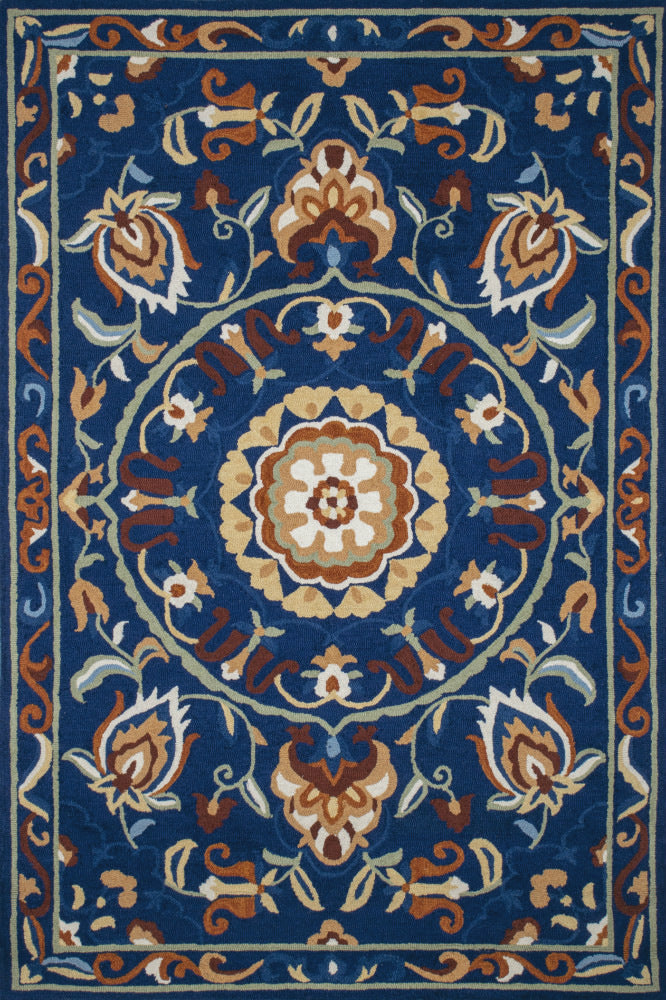 BLUE SUZANI HAND TUFTED CARPET