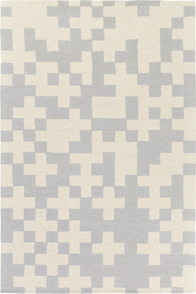 IVORY PIXEL HAND TUFTED CARPET - Imperial Knots