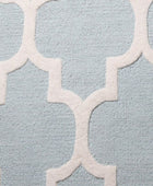 BLUE IVORY MOROCCAN MODERN HAND TUFTED CARPET