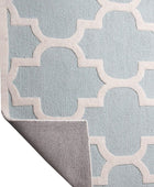 BLUE IVORY MOROCCAN MODERN HAND TUFTED CARPET