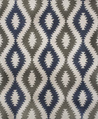 NAVY GREY AZTEC HAND TUFTED CARPET