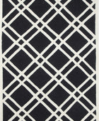 BLACK AND WHITE GEOMETRIC HAND TUFTED CARPET