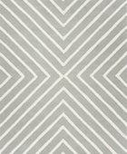 GREY AND IVORY GEOMETRIC HAND TUFTED CARPET