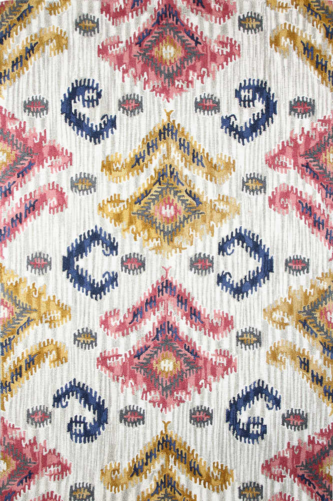 MULTICOLOR GREY IKAT HAND TUFTED CARPET