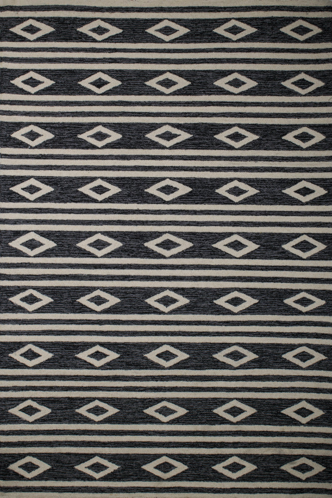 CHARCOAL TRIBAL HAND TUFTED CARPET