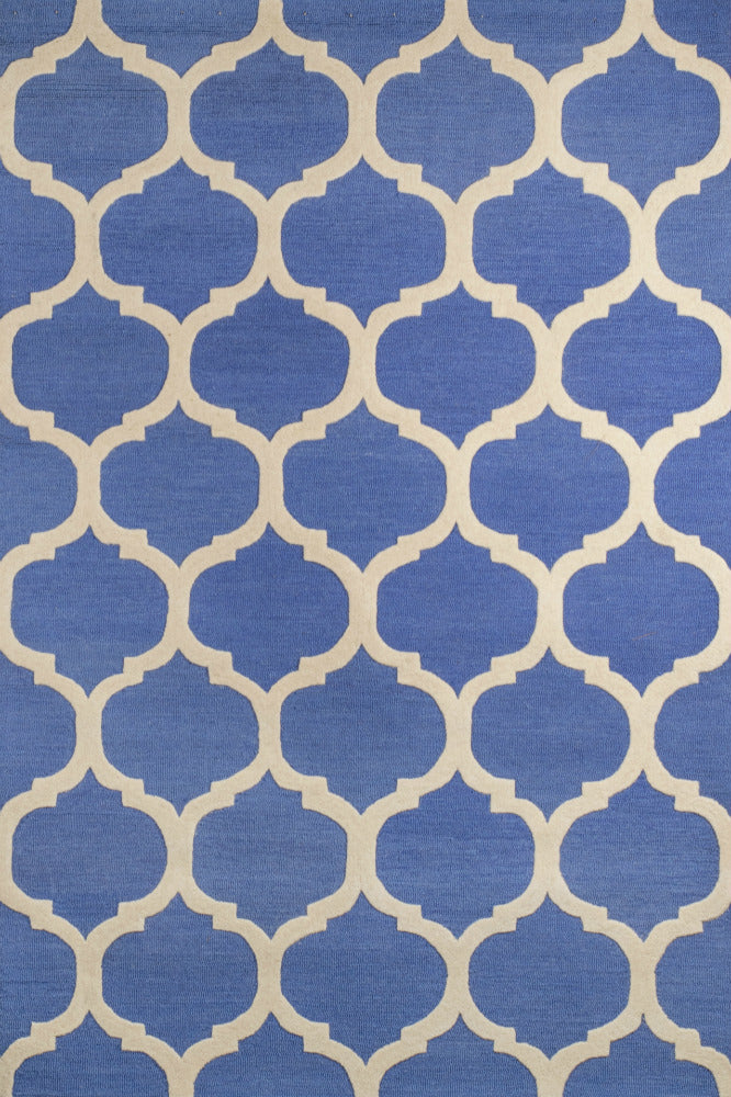 BLUE MOROCCAN HAND TUFTED CARPET