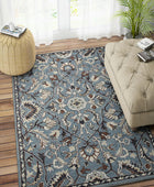 BLUE SUZANI HAND TUFTED CARPET