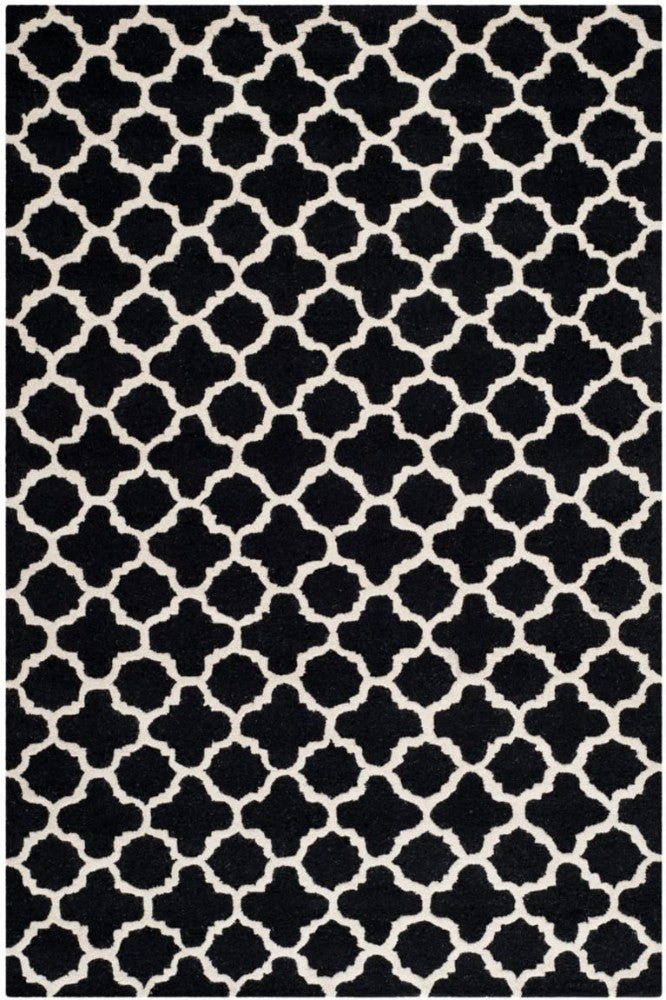 BLACK AND WHITE MOROCCAN HAND TUFTED CARPET