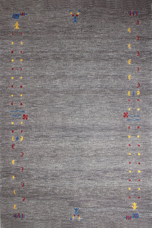 GREY GABBEH HAND TUFTED CARPET