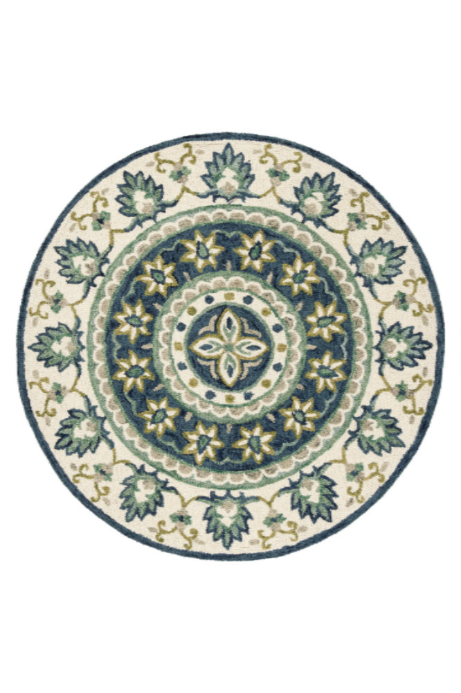 MULTICOLOR SUZANI HAND TUFTED CARPET ROUND